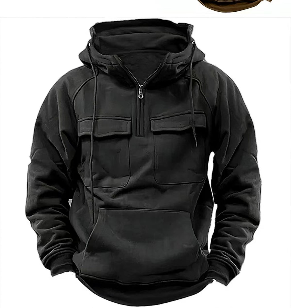 Men's Zip-up Hoodies Sweatshirt With Drawstring And Pocket Design Fashion Casual Sports Sweatshirt