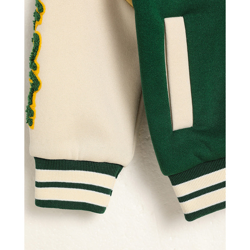 Toddler Kids Girls Boy's Trendy Embroidery Letters Print Jacket Baseball Collar Sports Casual Coat Children's Wear
